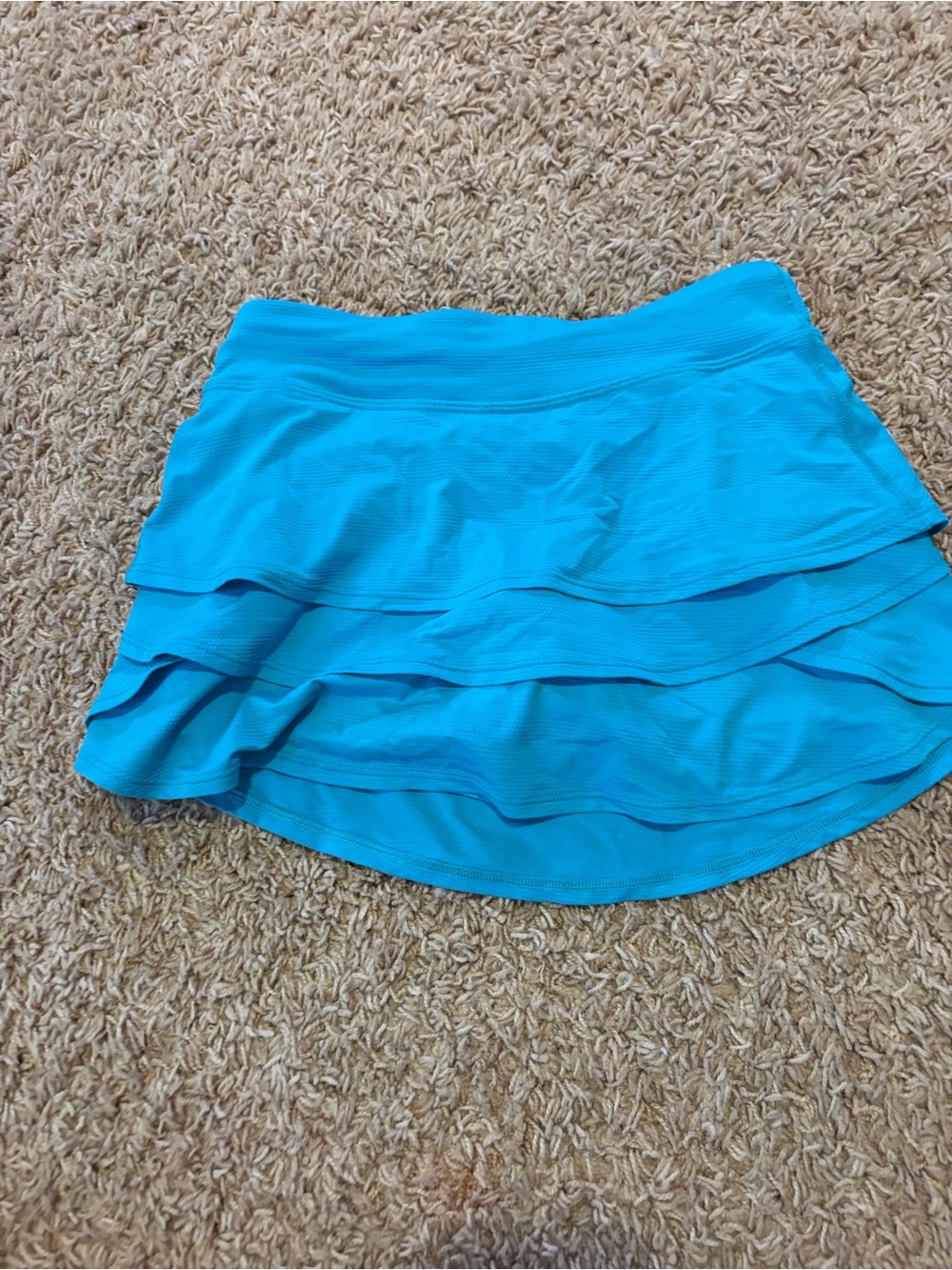 Athleta Girl Swing Skort Camo Golf Tennis Skirt Layered in Bora Bora Blue